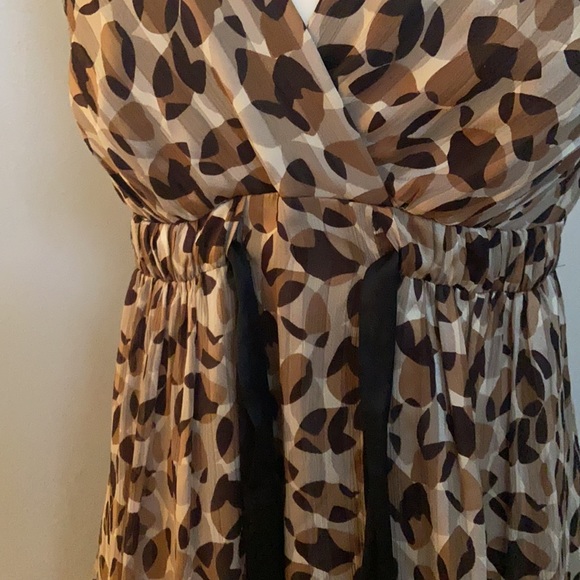 Bcbg silk animal print cocktail dress size 4 - Picture 4 of 13
